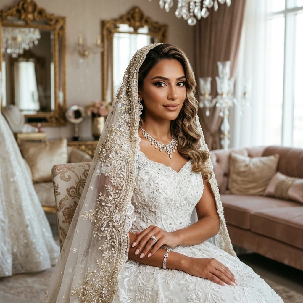 Dubai bridal suite beauty detail